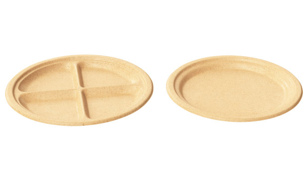 包装食品盘子的纸板是棕色的图片下载