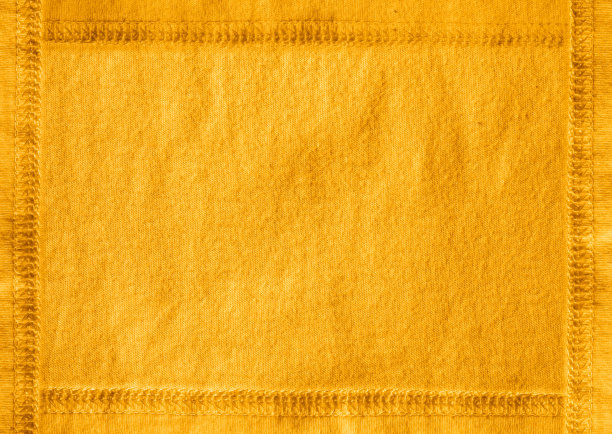 黄色面料带缝框的布料纹理图片下载