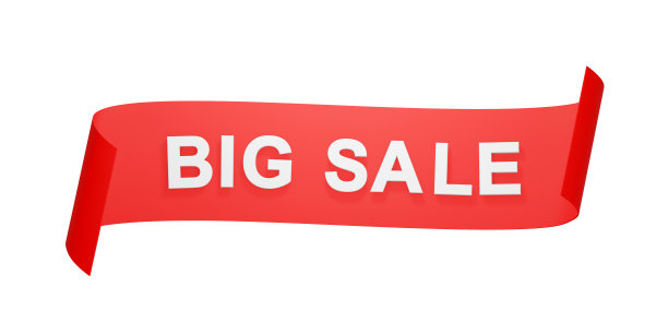 大销售的网站横幅。3 d渲染。图片下载