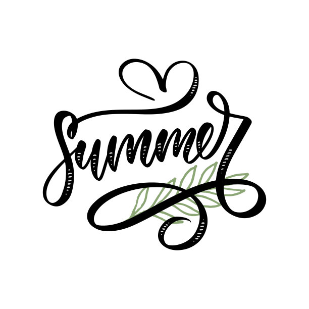 用鲜花和树叶做成的字母夏季促销假日传单横幅海报夏季促销图片下载