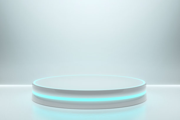 未来主义的室内与空的舞台。现代未来背景。科技科幻高科技概念。图片下载