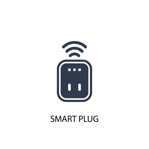 聪明的插头图标。简单元素说明图片下载