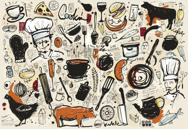 粗略的食物涂鸦图片下载