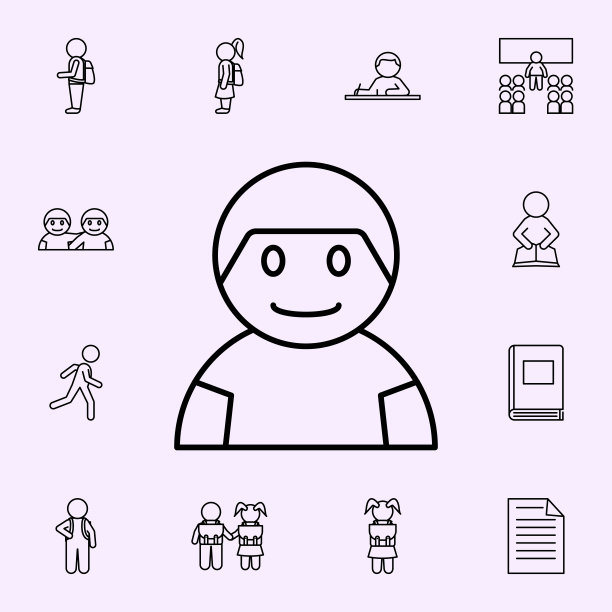 小学生图标。学校图标普遍设置为网络和移动图片下载