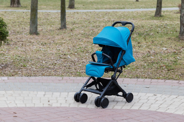 公园里漂亮的婴儿车。新设计图片下载