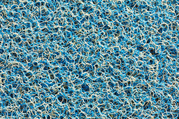 地毯蓝白质地的塑料线背景图片下载