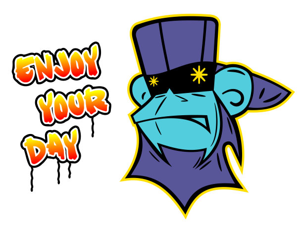 涂鸦街头艺术，头猴图片下载