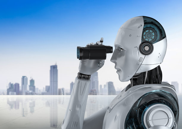 机器人用双筒望远镜图片下载