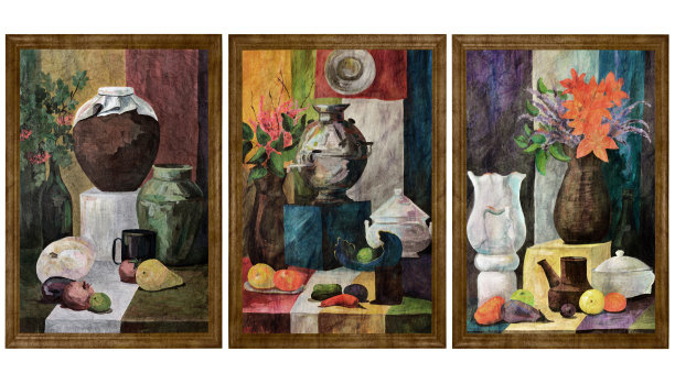 画布上的油画图片下载