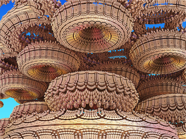 分形三维背景，抽象三维插图，设计元素图片下载