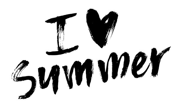 夏季毛笔刻字作文。图片下载