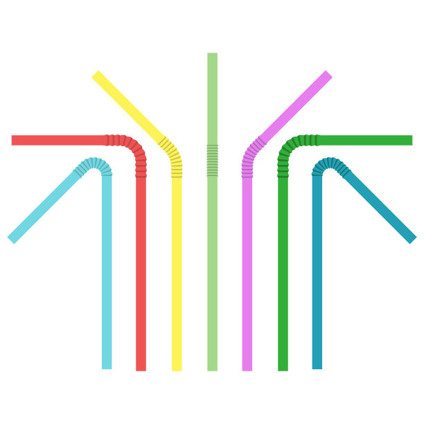 饮水吸管矢量设计插图孤立在白色的背景图片下载