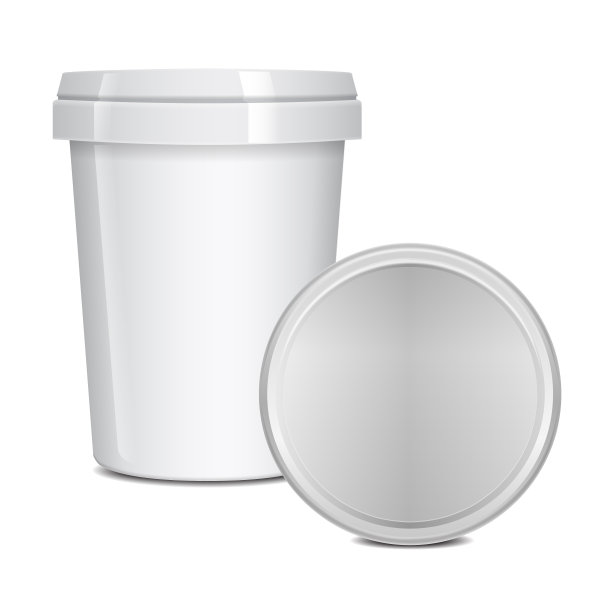 采购产品空白食品杯容器快餐，甜点，冰淇淋，酸奶或零食。矢量模拟上顶视图，侧视图图片下载