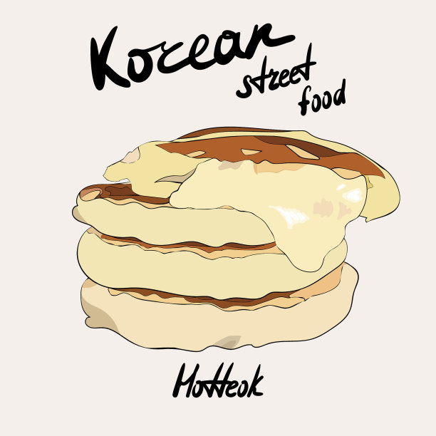 Korean street food dish hotteok.图片下载