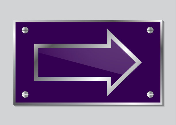 明亮抽象金属板与箭头，指针。闪亮的银色边缘与螺栓。图片下载