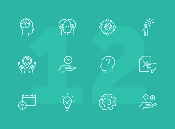 管理思路线图标设置图片下载