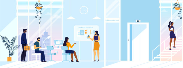 女教练展示商业战略图图片下载