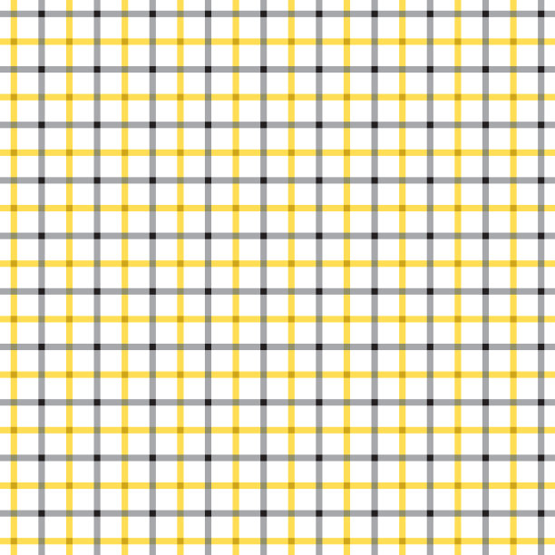 黄色和黑色褴褛的格子图案。男士衬衫时尚纺织面料。重复瓷砖格子图案。图片下载