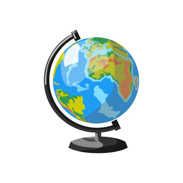 桌面地球仪在白色背景孤立。图片下载