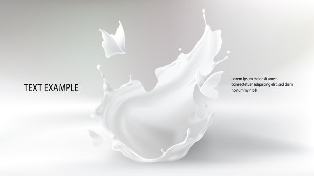 牛奶飞溅，皇冠形状和蝴蝶轮廓图片下载