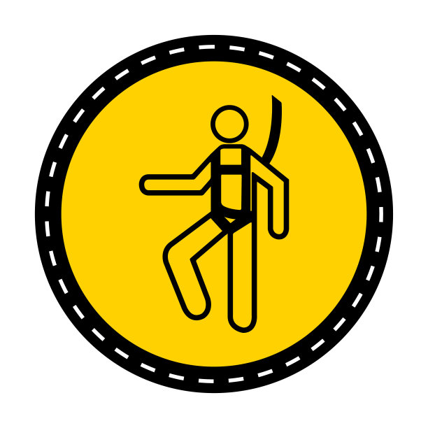 符号戴安全带标志在白色背景，矢量插图图片下载
