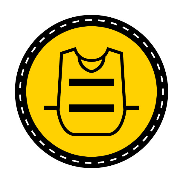 符号穿背心隔离在白色背景，矢量插图图片下载