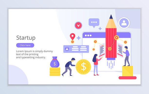 创业概念的创意网站模板图片下载