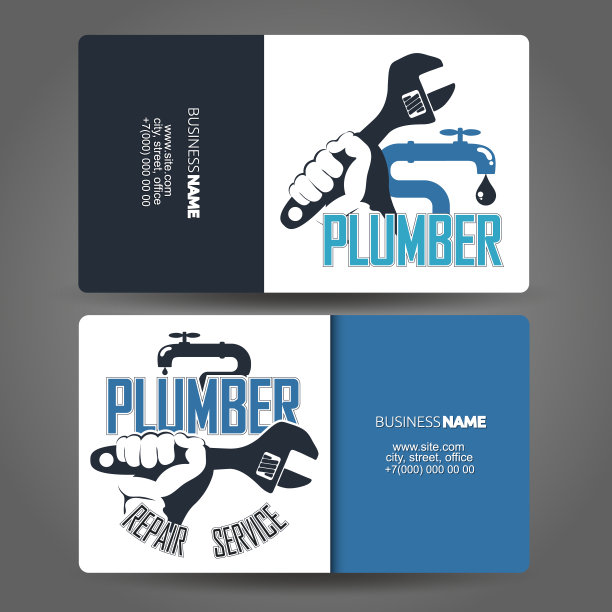 名片维修管道概念图片下载