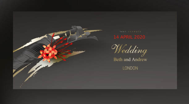 热带黑色和金色的叶子在黑暗的背景图片下载