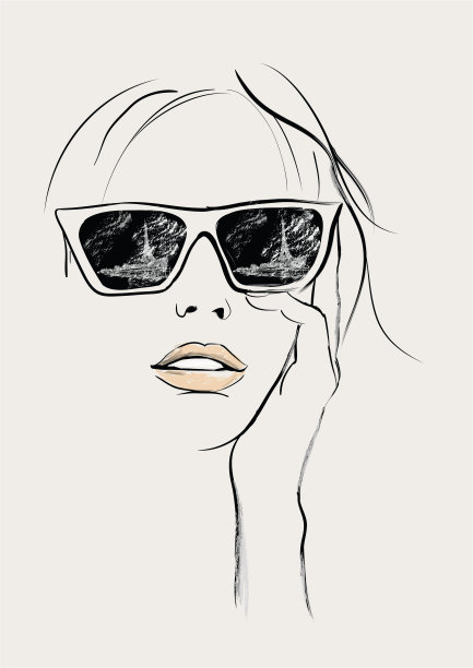 年轻漂亮的巴黎时装模特图片下载