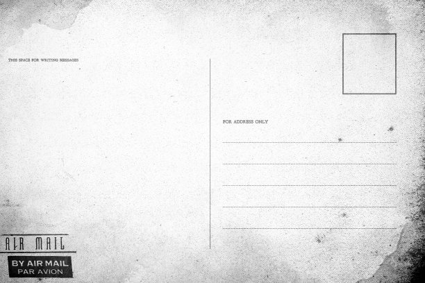 空白明信片，有污垢图片下载