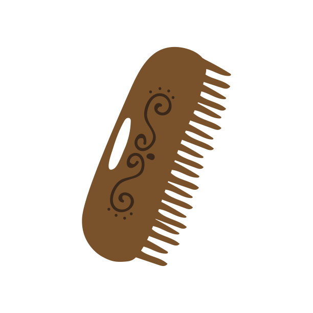 木梳子，零废物可重复使用的对象，生态生活方式概念矢量插图图片下载