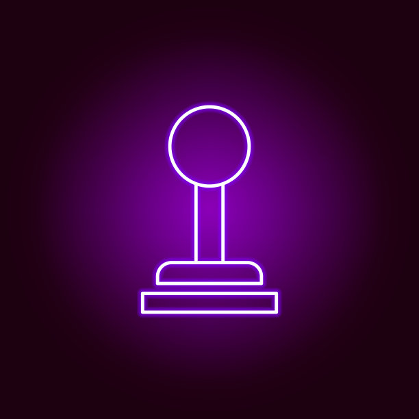 换挡控制杆轮廓图标在霓虹灯风格。汽车修理图元素霓虹灯风格图标。符号和符号可以用于网页，标志，手机应用程序，UI，用户体验图片下载