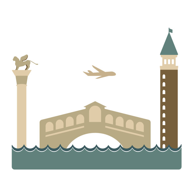 威尼斯几何插图孤立的背景图片下载