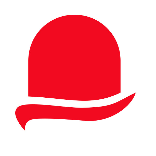 红帽几何插图孤立的背景图片下载