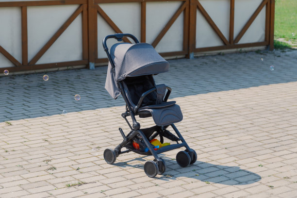 公园里漂亮的婴儿车。新设计图片下载