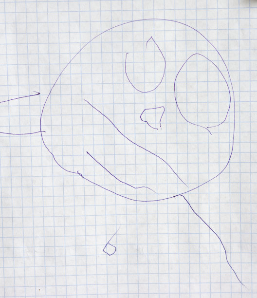 三岁小孩画的人脸图图片下载