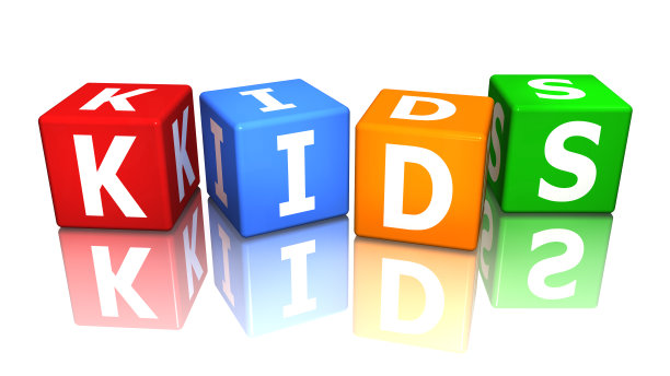 立方体儿童彩色3d渲染图片下载