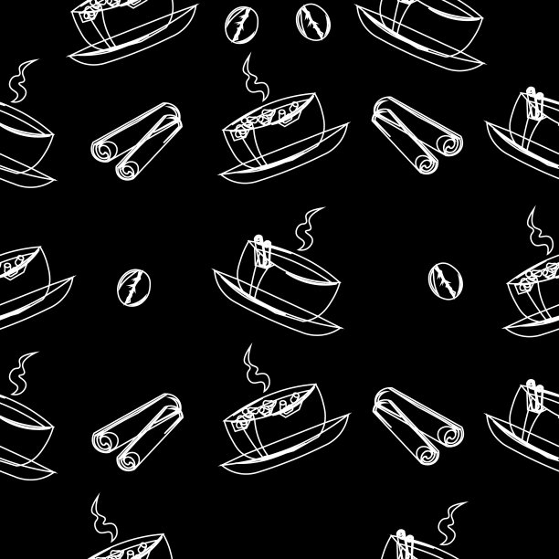 图案咖啡，肉桂，棉花糖。图片下载