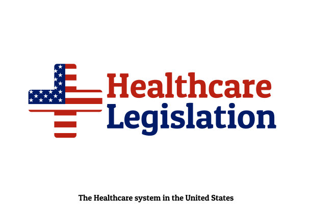 美利坚合众国国旗形状为医疗十字圆圈，并刻有美国医疗保健立法。关爱健康与医学理念。用于标识、横幅、背景。图片下载