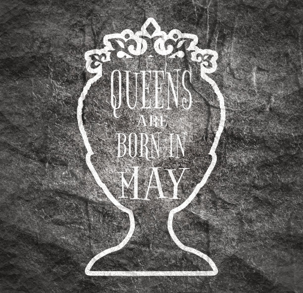 复古女王剪影。动机报价图片下载