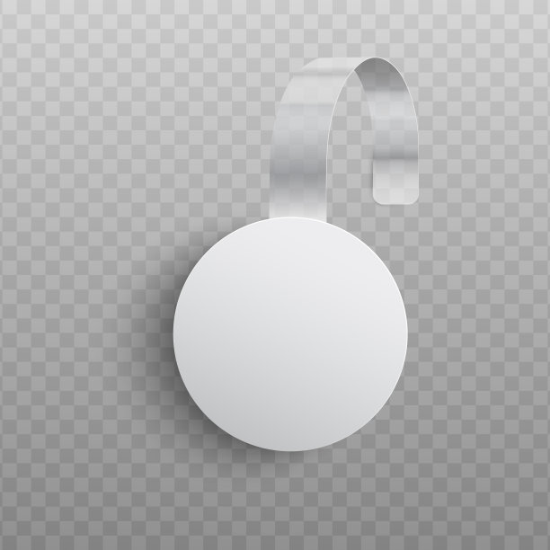 矢量插图的现实定制促销广告摆动的圆形形状。图片下载