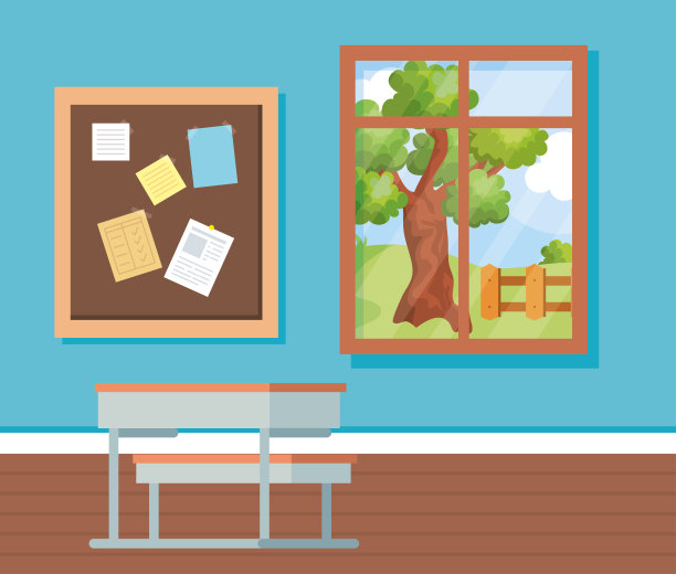 有写字板和写字台的学术教室图片下载