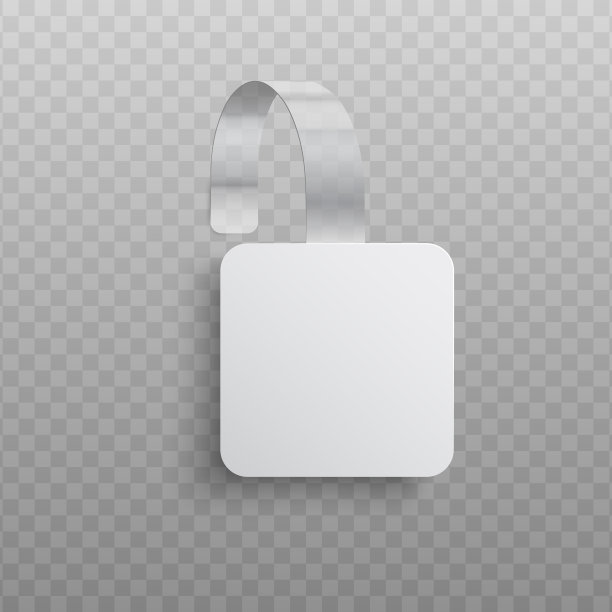 矢量插图的现实定制促销广告摆动方形形状。图片下载