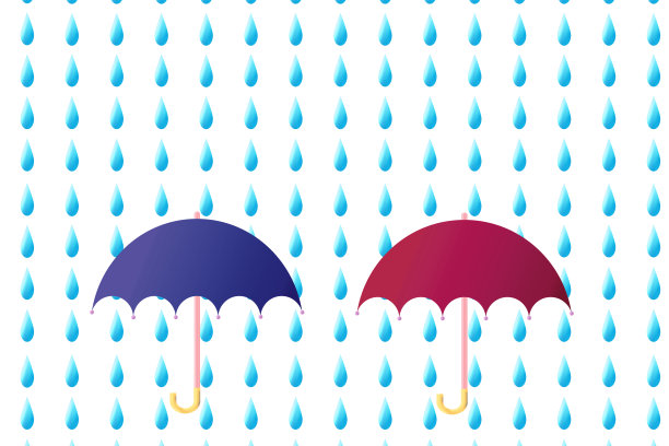 雨水和雨伞。图片下载