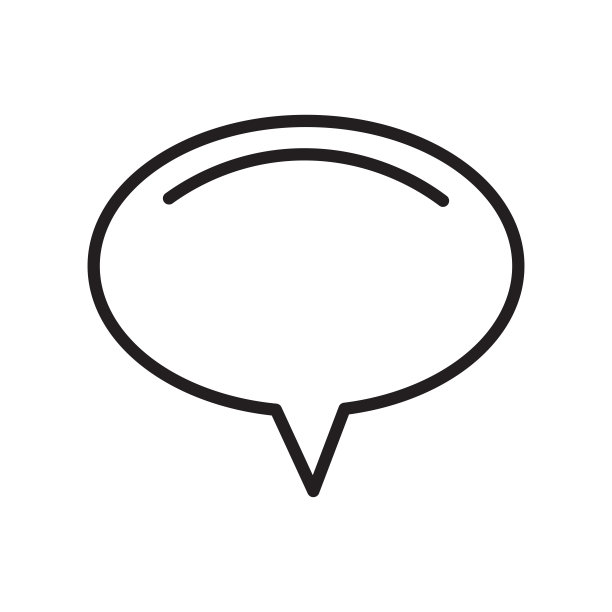 对话气泡图标矢量符号，白色背景分离，对话气泡标志概念，轮廓符号，线性符号图片下载