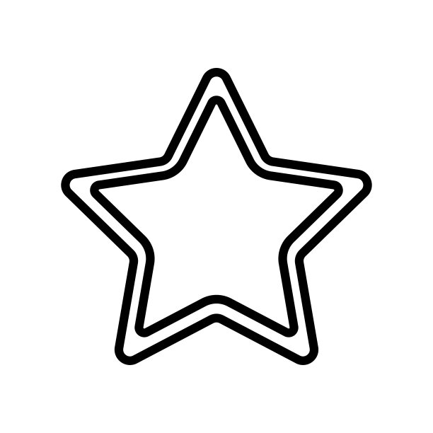 星星图标矢量标志，白色背景分离，星星标志概念图片下载