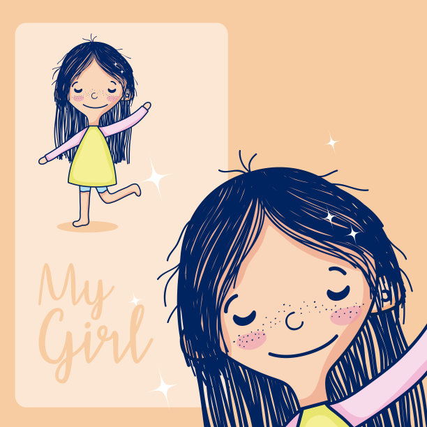 我的可爱女孩卡通图片下载