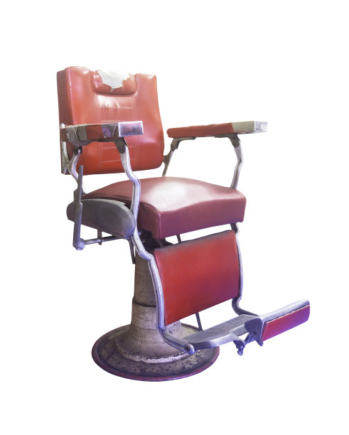 孤立的旧理发椅图片下载