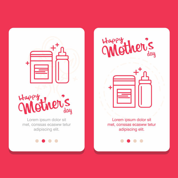 母亲节贺卡与鲜花背景图片下载